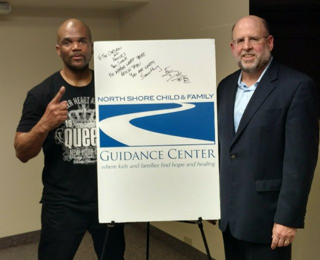 Darryl McDaniels with Guidance Center Executive Director Andrew Malekoff