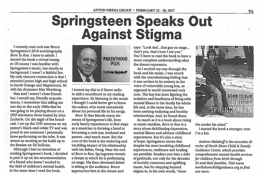 Springsteen Speaks Out Against Stigma