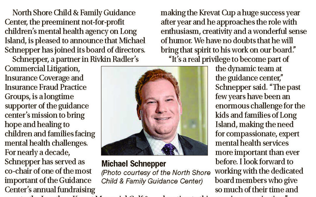 Michael Schnepper Joins Guidance Center Board, July 13-19, Anton Media